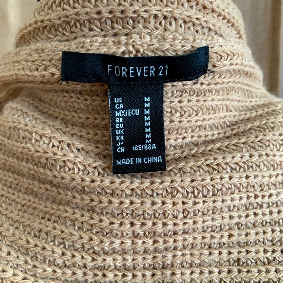 Forever 21 Ribbed Open-Front Cardigan- Brown - Picture 5 of 11